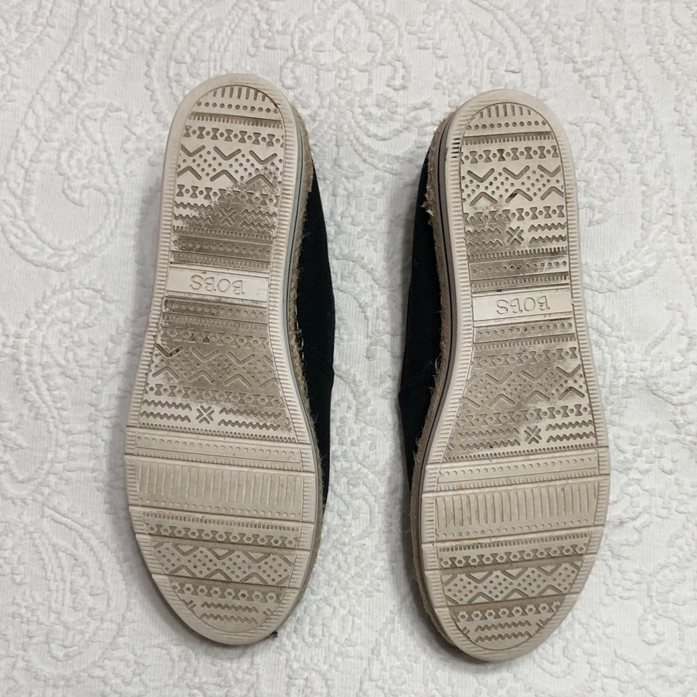 BOBS from Sketchers Black Slip-On Espadrilles Size 9M Canvas Memory Foam - Picture 7 of 8